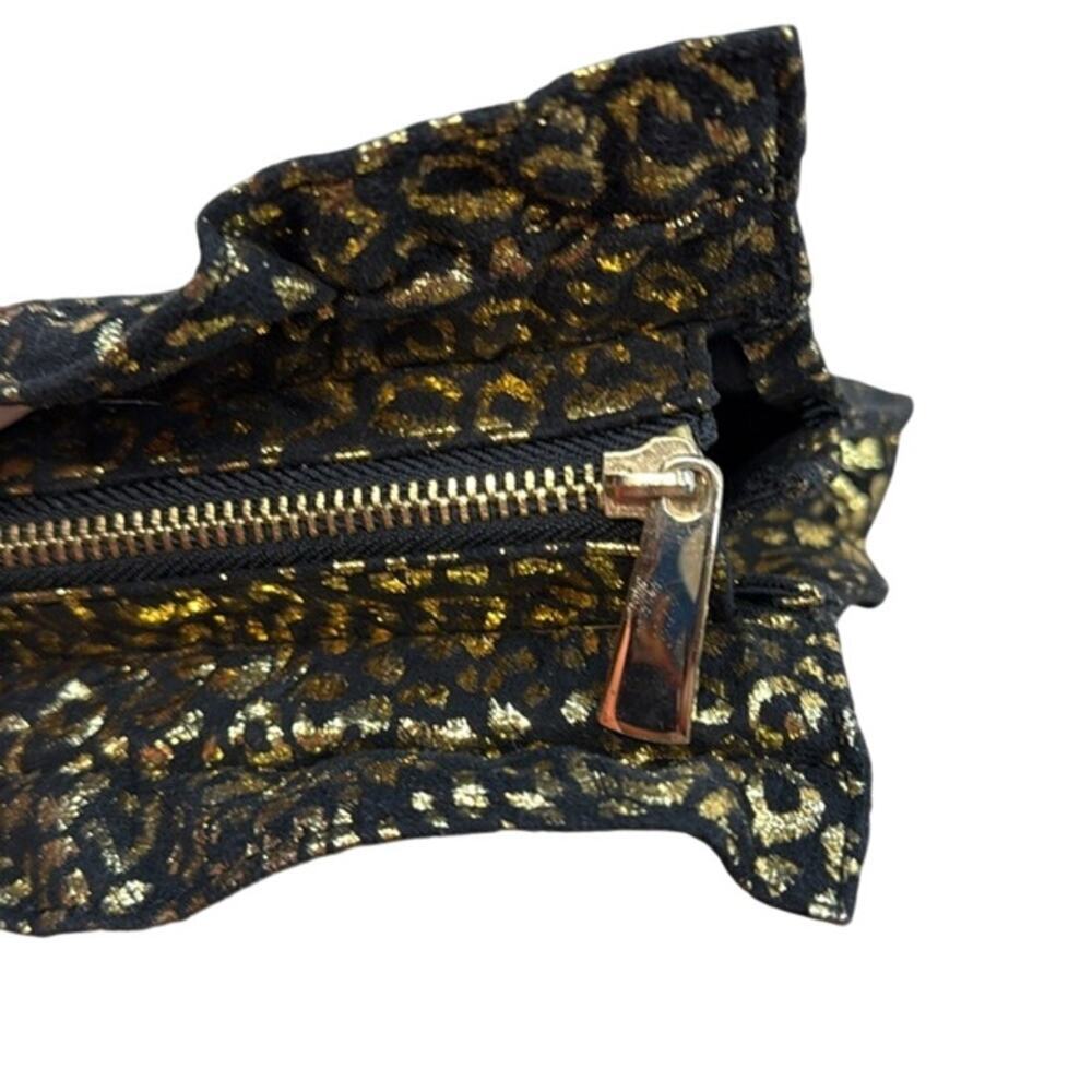 Express Black & Gold Cheetah Print Y2k 80's Ruffl… - image 8